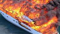 Miracle escape as boat engulfed in flames