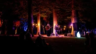 Winter festival with campfire, marshmallows and live music