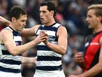 Cats pounce on Bombers to charge into AFL top two