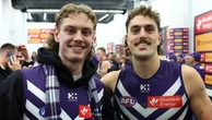 Luke who it is! Aussie NBA gun celebrates Freo win in rooms