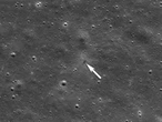 Crash site of Japan lunar lander captured on camera