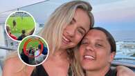 Sam Kerr’s family seen supporting soccer star fiance in WA