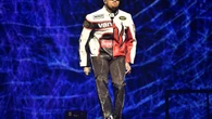 Chris Brown left dangling mid-air as gig stunt goes wrong