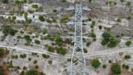 White car seen in area before transmission tower destroyed