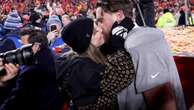 Taylor Swift and Travis Kelce seal Kansas City Chiefs' AFC Championship win with a kiss