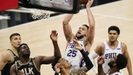Hawks rally past Sixers, level NBA series