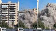 WATCH: Moment Israeli bomb obliterates apartment building