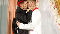 Jordan Bowen and Luca Marchetto marry during Milan Fashion Week show