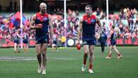 Demons skipper Max Gawn on crutches with ankle injury