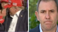Chalmers interview interrupted by Trump fall