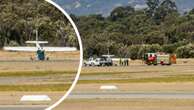 Plane nose-dives into landing strip at Jandakot Airport