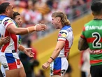 Sharpe hat-trick lifts Knights, injury woe for Souths