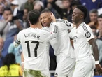 Mbappe double helps Madrid keep pace with Barcelona