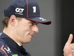 F1 world champ Max Verstappen celebrates becoming a dad