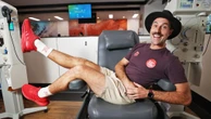 Dad donates in WA as he vows to visit every Lifeblood centre