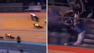 Olympic champion crashes into crowd in scary scenes