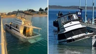 Shoalwater locals getting the ships over abandoned boat