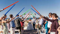 Couple tie the knot in Exmouth with Star Wars-themed wedding