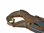 Dad uses pipe wrench to pull out molar