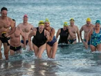 Swimmers take the plunge despite icy Perth temperatures