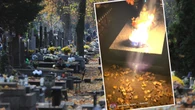 NagraĹa przeraĹźajÄcÄ sytuacjÄ na cmentarzu. Czy znicze mogÄ wywoĹaÄ poĹźar?