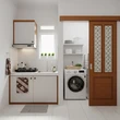 9 Model Dapur Mungil 1,5x2 Meter Rumah Type 21 yang Menyatu dengan Ruang Laundry