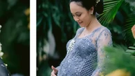 Model Kebaya Hamil Biru Anggika Bölsterli Soeharto, Anggun dan Elegan Bertabur Payet