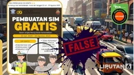 Cek Fakta: Tidak Benar Ini Link Pendaftaran Pembuatan dan Perpanjangan SIM Gratis