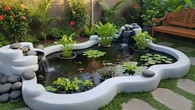 8 Desain Kolam Ikan Mini dari Bak Semen yang Kuat dan Tahan Lama, Model Tepat Bikin Tampil...