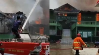 Kebakaran Hanguskan MTs NU di Pesisir Barat Lampung, Siswa Sedang Ekskul Panik Berhamburan