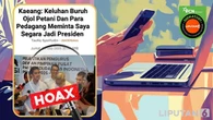 Cek Fakta: Hoaks Artikel Kaesang Diminta Petani hingga Ojol untuk Segera Jadi Presiden