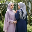 Inspirasi 10 Model Gamis Brokat Kombinasi Satin Pesta yang Elegan dan Mewah di 2025