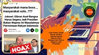 Cek Fakta: Hoaks Artikel Jokowi Sebut Gibran Aset Bangsa dan Harus Segera Jadi Presiden