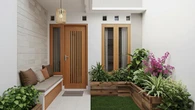 8 Model Teras Depan Rumah Sempit Budget Rp5 Juta dengan Konsep Garden Corner