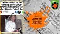 Cek Fakta: Hoaks Artikel Bebasnya Tom Lembong dan Hasto karena Perintah Jokowi
