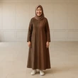 7 Model Gamis Lurik Kombinasi Polos Terbaru untuk Ibu-Ibu Usia 40 Tahun, Desain Anggun dan...
