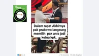 Cek Fakta: Tidak Benar Foto Prabowo Pilih Anies Baswedan Jadi Ketua KPK
