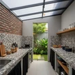7 Desain Dapur Kecil Ala Tropis Semi Outdoor untuk Rumah Kampung, Lapang dan Menawan