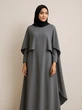 6 Gamis Cape Modern Warna Netral, Pas Dikenakan pada Momen Spesial