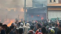Pasar Masomba Palu Terbakar, Kobaran Api Membubung Tinggi