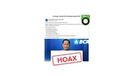 Cek Fakta: Hoaks Tautan Pendaftaran Gebyar Undian Bank BCA Tahun 2025