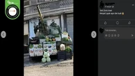 Cek Fakta: Tidak Benar dalam Foto ini Tank Israel Jadi Lapak Sayur dan Buah