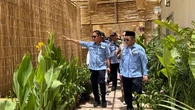 Ada Anyaman Bambu Indonesia Penyejuk Suasana di Lounge Maktab Jemaah Haji di Mina