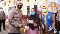 Asyiknya Ikut Vaksinasi Covid-19 di Polres Takalar Berhadiah Handphone
