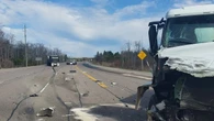 Collision between 2 transport trucks closes Highway 6 in Hamilton near Freelton, police say