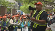 Hundreds of striking WSIB workers rally in downtown Toronto after talks break down