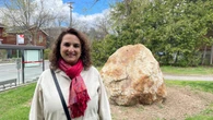 'It was like the water cooler': Massive boulder unearthed during COVID gets informative sign