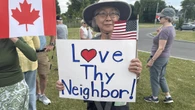 U.S. border city residents put their 'Elbows Up' for Canada amid trade war