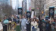 Hundreds of nurses rally outside Ontario hospitals to demand safer staffing levels