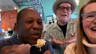 #TheMoment Joe Carter showed up for a surprise slice of pie
